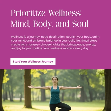 Free Wellness Whatsapp Post Template to Edit Online