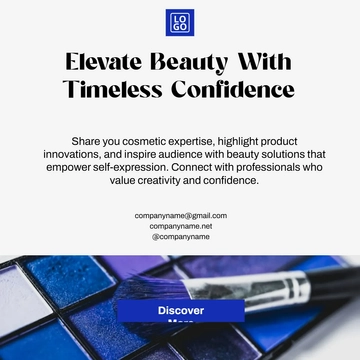 Free Cosmetics Linkedin Post Template to Edit Online