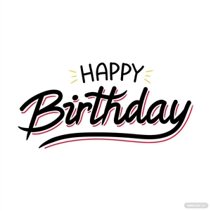 Happy Birthday Text Vector
