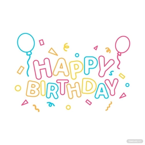 Transparent Happy Birthday Vector