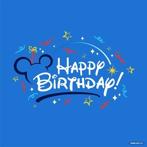 Disney Happy Birthday Vector