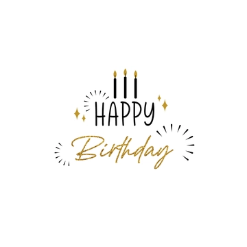 Free Glitter Happy Birthday Clipart Template to Edit Online