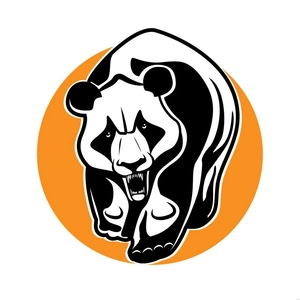 Angry Panda Vector Template