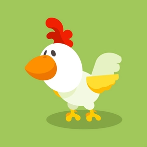 Chicken Cartoon Vector Template