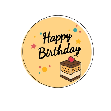 Free Happy Birthday Clipart Outline Template to Edit Online