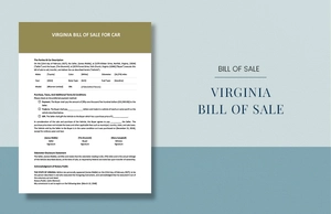 Virginia Bill of Sale for Car Form Template Virginia Bill of Sale for Car Form Template