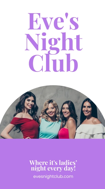 Free Ladies Nightclub Whatsapp Post Template to Edit Online