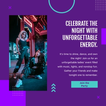 Free Ladies Nightclub Facebook Post Template to Edit Online