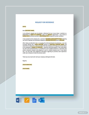 Request for Reference Template