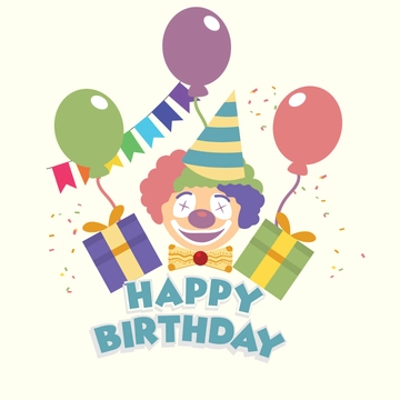 Free Funny Happy Birthday Clipart Template to Edit Online