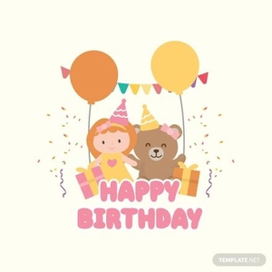 Happy Birthday Girl Vector