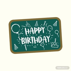Chalkboard Happy Birthday Vector