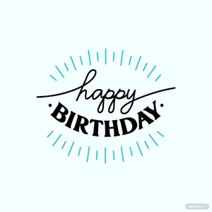 Happy Birthday Lettering Vector