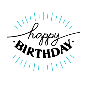 Free Happy Birthday Lettering Clipart Template to Edit Online