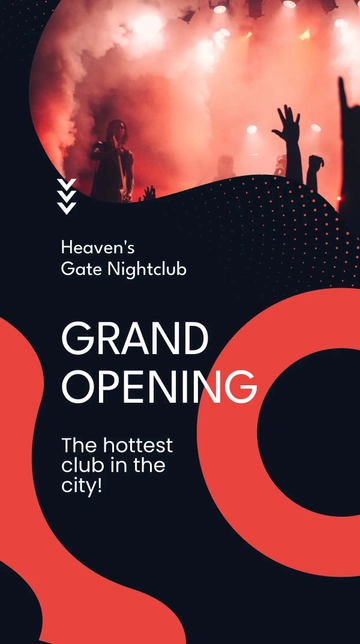 Free Night Club Grand Opening Whatsapp Post Template to Edit Online