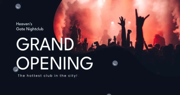Free Night Club Grand Opening Facebook Post Template to Edit Online