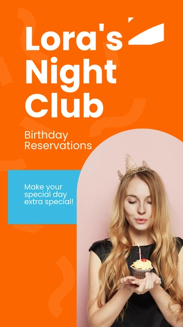 Free Nightclub Birthday Instagram Story Template to Edit Online