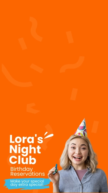 Free Nightclub Birthday Snapchat Geofilter Template to Edit Online
