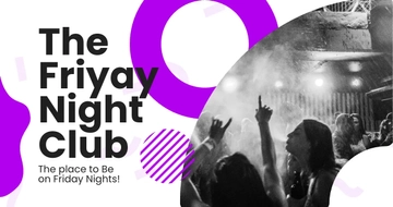 Free Friday Nightclub Facebook Post Template to Edit Online