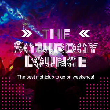 Free Saturday Night Club Instagram Post Template to Edit Online