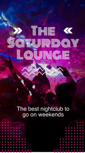Free Saturday Night Club Whatsapp Post Template to Edit Online