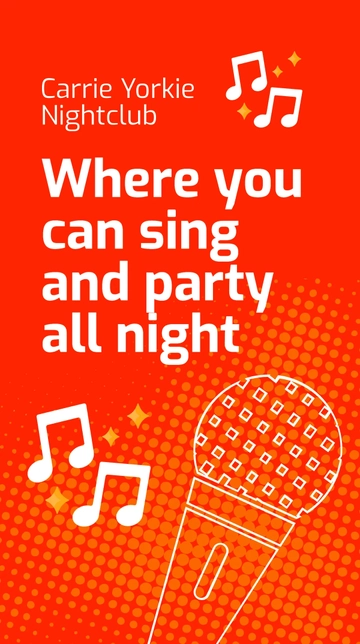 Free Karaoke Nightclub Instagram Story Template to Edit Online