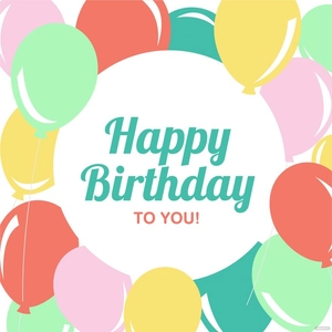 Happy Birthday Greeting Card Vector