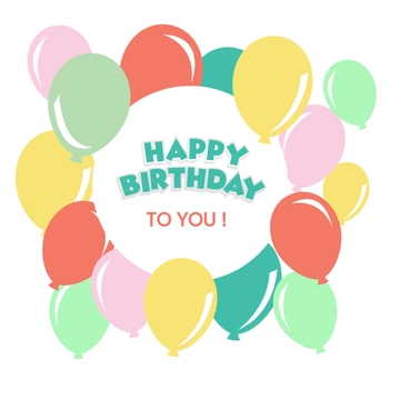 Free Happy Birthday Greeting Card Vector Template to Edit Online