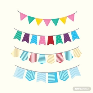 Happy Birthday Bunting Flags Vector