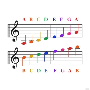 Music Alphabet Vector