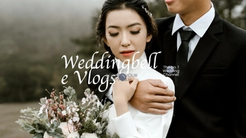 Free Wedding Vlog Youtube Banner Template to Edit Online
