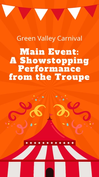 Free Carnival Event Whatsapp Post Template to Edit Online