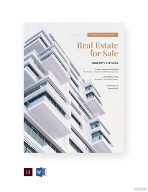 One Page Real Estate Catalog Template