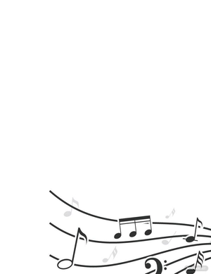Black and White Music Note Vector