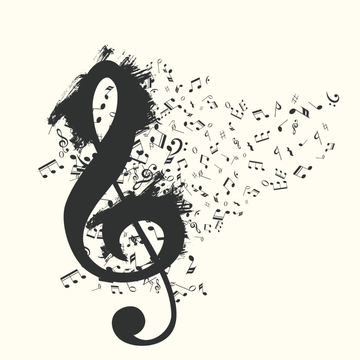 Free Grunge Music Note Clipart Template to Edit Online