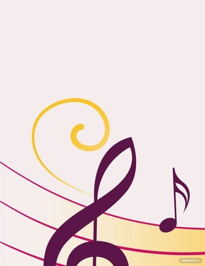 Curvy Music Staff Vector