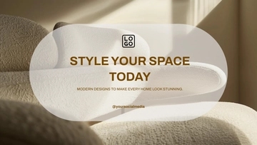 Free Furniture Youtube Banner Template to Edit Online