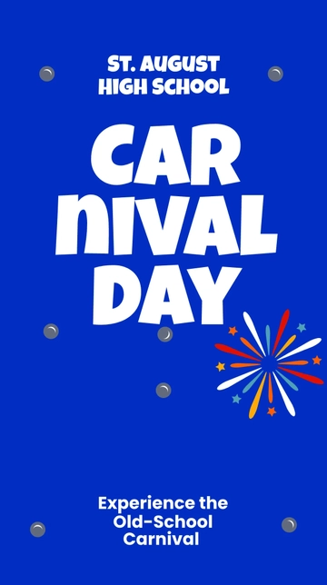 Free School Carnival Whatsapp Post Template to Edit Online