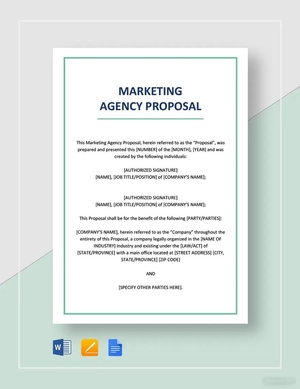 Marketing Agency Proposal Template