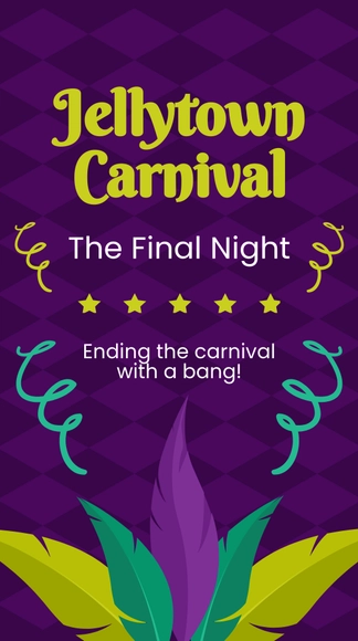 Free Carnival Night Whatsapp Post Template to Edit Online