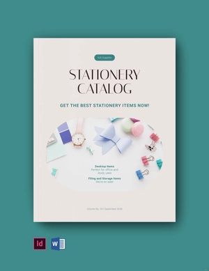 One Page Stationery Catalog Template