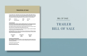 Trailer Bill of Sale Template