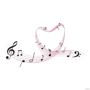 Music Heart Vector