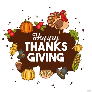 Rustic Happy Thanksgiving Vector