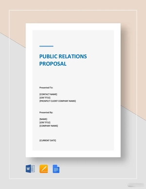 Public Relations Proposal Template