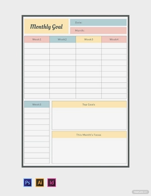 Monthly Goal Planner Template