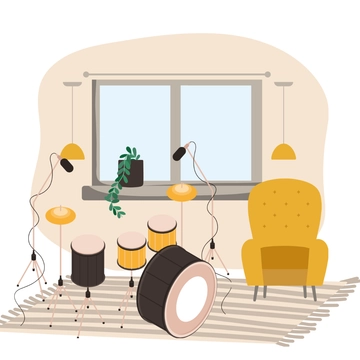 Free House Music Clipart Template to Edit Online