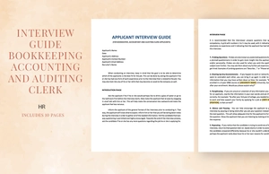 Interview Guide Bookkeeping Accounting and Auditing Clerk Template