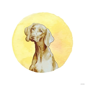Watercolor Dog Vector