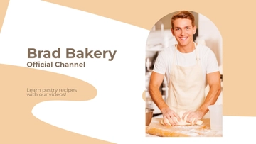 Free Bakery Youtube Banner Template to Edit Online